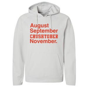 August September Crushtober November Performance Fleece Hoodie