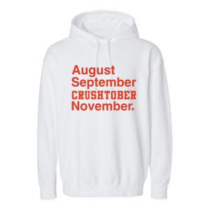 August September Crushtober November Garment-Dyed Fleece Hoodie