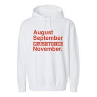 August September Crushtober November Garment-Dyed Fleece Hoodie