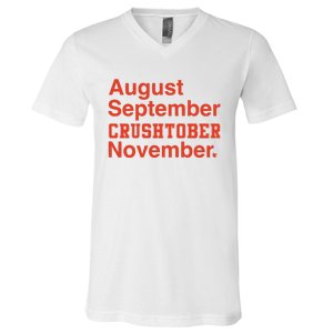 August September Crushtober November V-Neck T-Shirt