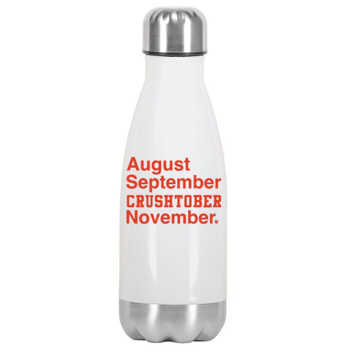 August September Crushtober November Stainless Steel Insulated Water Bottle