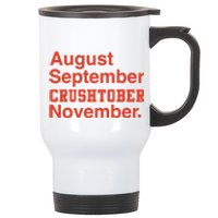 August September Crushtober November Stainless Steel Travel Mug