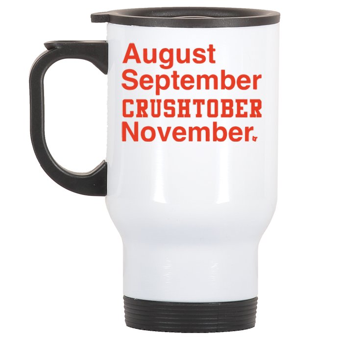 August September Crushtober November Stainless Steel Travel Mug