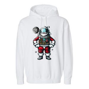 Astronaut Santa Christmas Xmas Space Lovers Garment-Dyed Fleece Hoodie