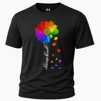 Autism Sunflower Choose Kind Cooling Performance Crew T-Shirt