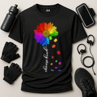 Autism Sunflower Choose Kind Cooling Performance Crew T-Shirt