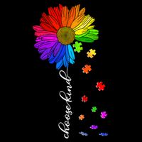 Autism Sunflower Choose Kind Cooling Performance Crew T-Shirt