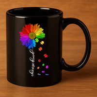 Autism Sunflower Choose Kind 11oz C Handle Ceramic Mug