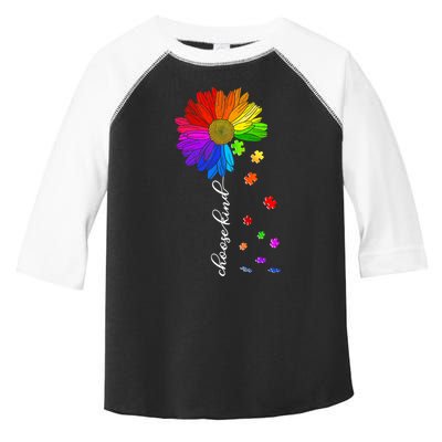 Autism Sunflower Choose Kind Toddler Fine Jersey T-Shirt