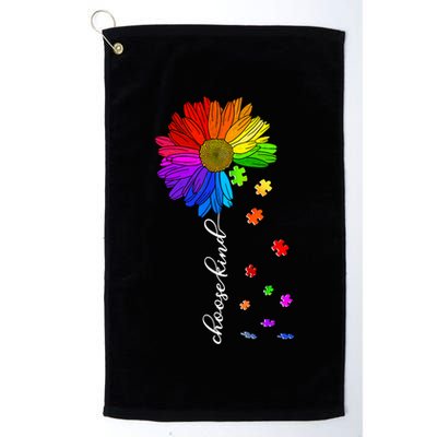 Autism Sunflower Choose Kind Golf Towel