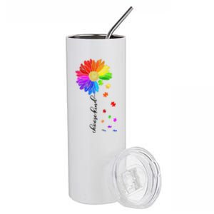 Autism Sunflower Choose Kind Stainless Steel Tumbler