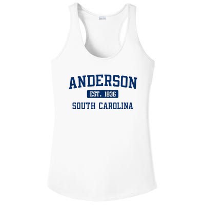 Anderson South Carolina Classic Varsity Style Block Letter Ladies PosiCharge Competitor Racerback Tank