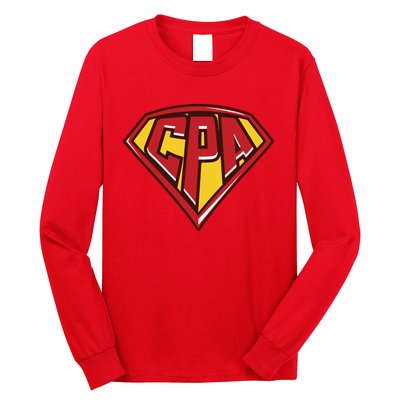 Accountant Superhero CPA T Finance Tee Long Sleeve Shirt