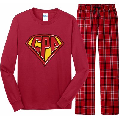 Accountant Superhero CPA T Finance Tee Long Sleeve Pajama Set