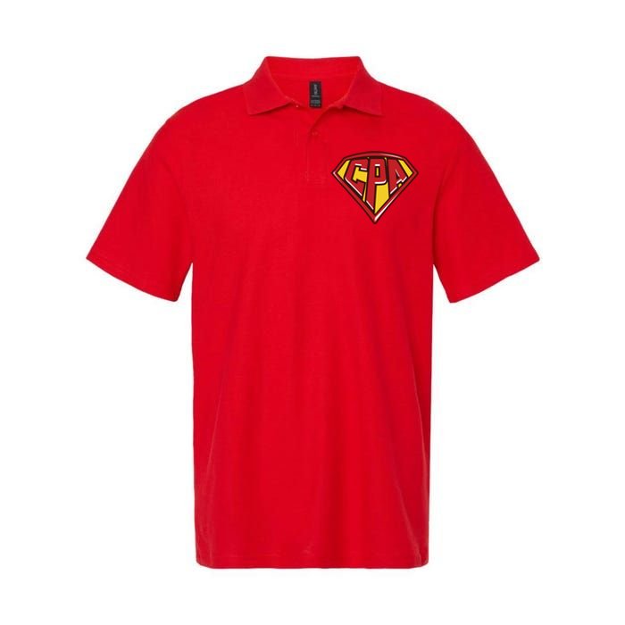 Accountant Superhero CPA T Finance Tee Softstyle Adult Sport Polo