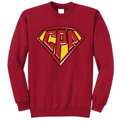 Accountant Superhero CPA T Finance Tee Tall Sweatshirt