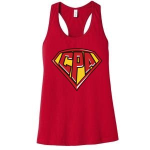 Accountant Superhero CPA T Finance Tee Women's Racerback Tank