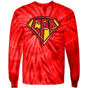 Accountant Superhero CPA T Finance Tee Tie-Dye Long Sleeve Shirt