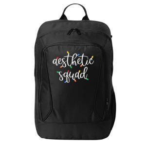 Aesthetic Squad Christmas Dealer Holiday Nurse Injector Funny Gift City Backpack