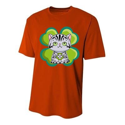 American Shorthair Cat Anime Kitten Irish St Patricks Funny Gift Performance Sprint T-Shirt