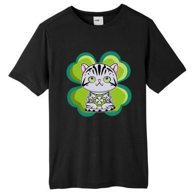 American Shorthair Cat Anime Kitten Irish St Patricks Funny Gift Tall Fusion ChromaSoft Performance T-Shirt