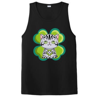 American Shorthair Cat Anime Kitten Irish St Patricks Funny Gift PosiCharge Competitor Tank