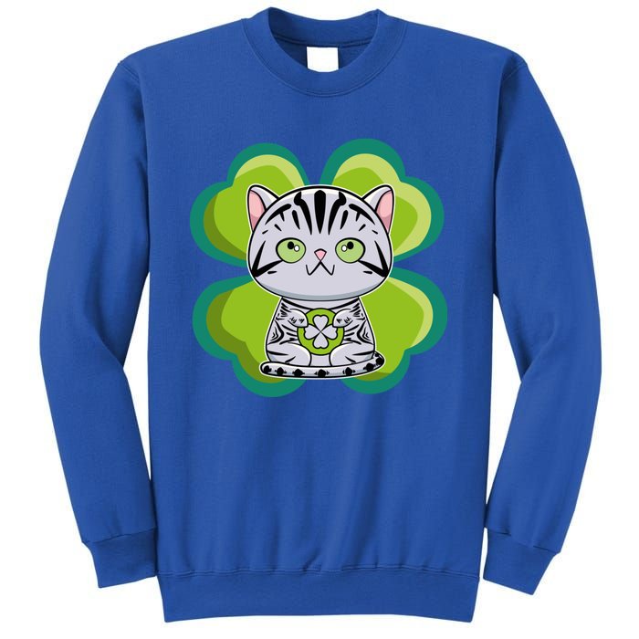 American Shorthair Cat Anime Kitten Irish St Patricks Funny Gift Sweatshirt