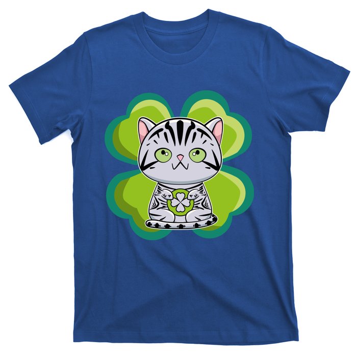 American Shorthair Cat Anime Kitten Irish St Patricks Funny Gift T-Shirt