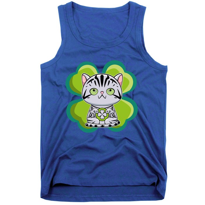 American Shorthair Cat Anime Kitten Irish St Patricks Funny Gift Tank Top