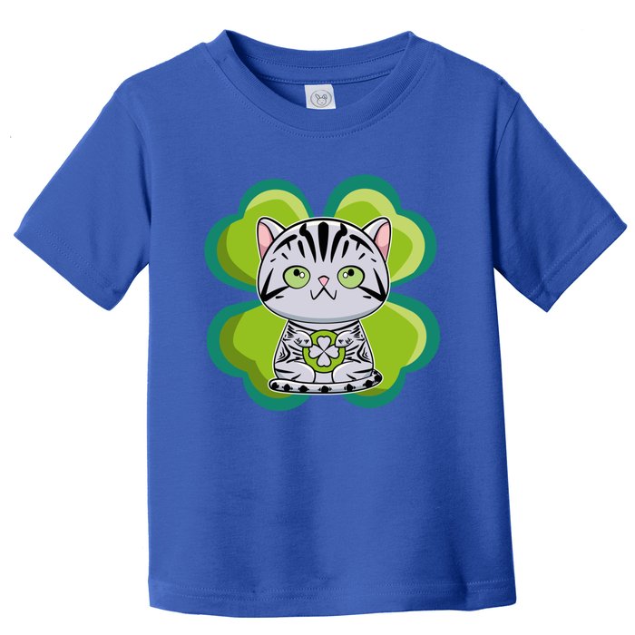 American Shorthair Cat Anime Kitten Irish St Patricks Funny Gift Toddler T-Shirt