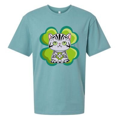 American Shorthair Cat Anime Kitten Irish St Patricks Funny Gift Sueded Cloud Jersey T-Shirt