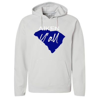 Aiken South Carolina YAll Sc Palmetto State Road Trip Performance Fleece Hoodie