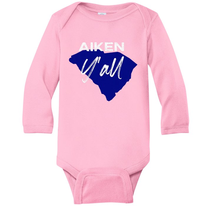 Aiken South Carolina YAll Sc Palmetto State Road Trip Baby Long Sleeve Bodysuit