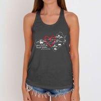 Appalachia Strong Come Hell Or High Water United Mountain Women's Knotted Racerback Tank