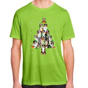 Australian Shepherd Christmas Tree Lights Xmas Pajama Dog Cool Gift Adult ChromaSoft Performance T-Shirt