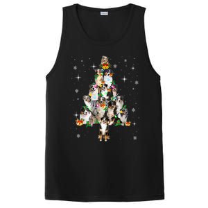 Australian Shepherd Christmas Tree Lights Xmas Pajama Dog Cool Gift PosiCharge Competitor Tank