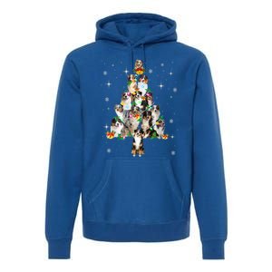 Australian Shepherd Christmas Tree Lights Xmas Pajama Dog Cool Gift Premium Hoodie