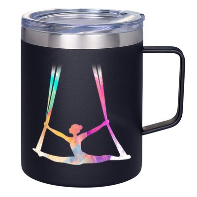 Aerial Silks Circus Yoga 12oz Stainless Steel Coffee Mug