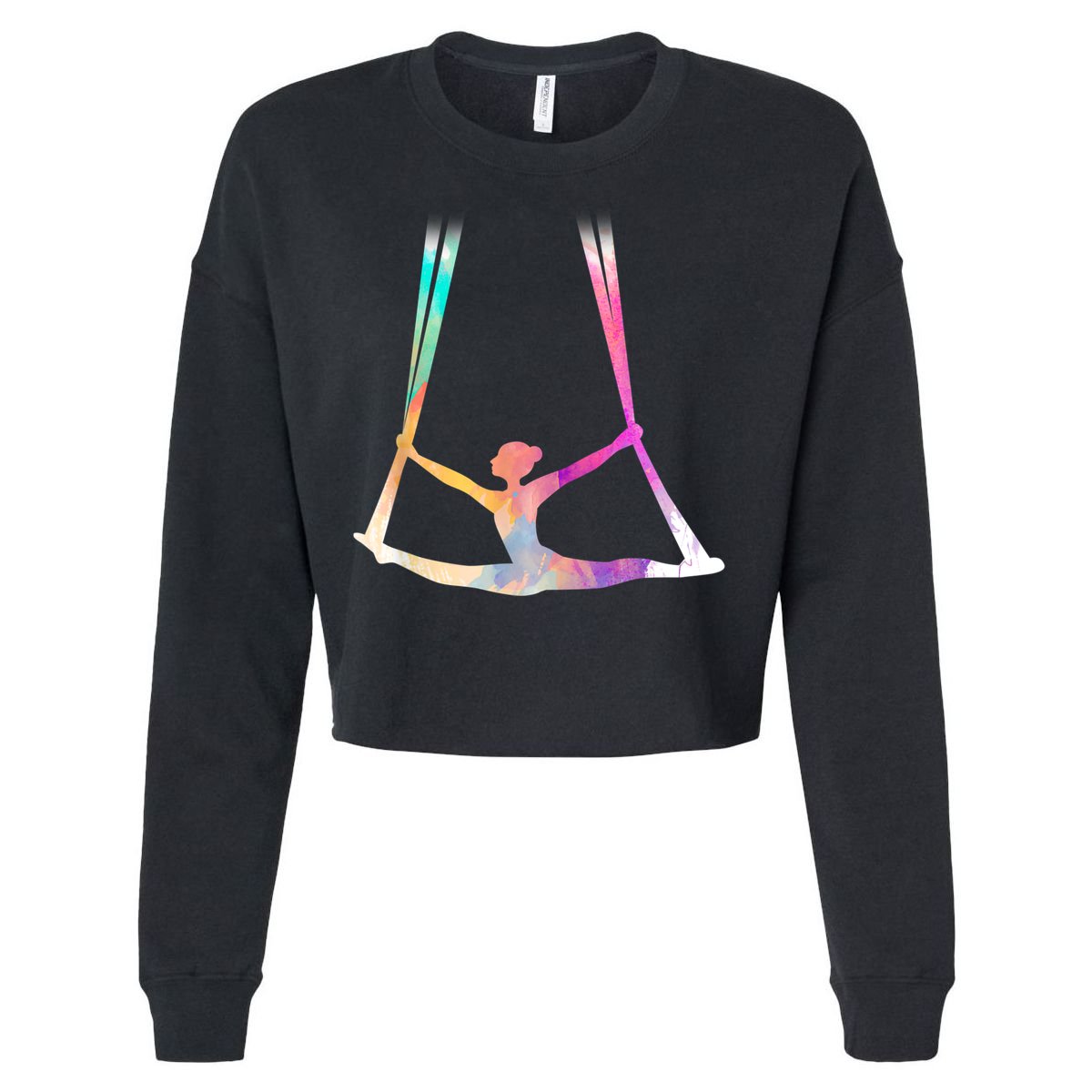 Aerial Silks Circus Yoga Cropped Pullover Crew