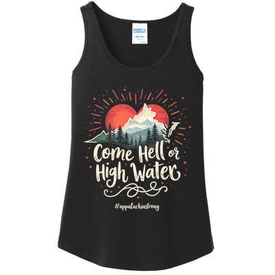 Appalachia Strong Come Hell Or High Water Mountain Nc Vn Tn Ladies Essential Tank