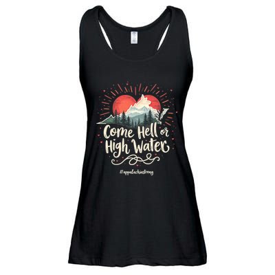 Appalachia Strong Come Hell Or High Water Mountain Nc Vn Tn Ladies Essential Flowy Tank