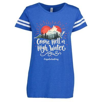 Appalachia Strong Come Hell Or High Water Mountain Nc Vn Tn Enza Ladies Jersey Football T-Shirt