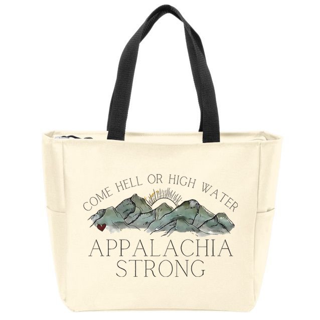 Appalachia Strong Come Hell Or High Water Mountain Nc Vn Tn Zip Tote Bag