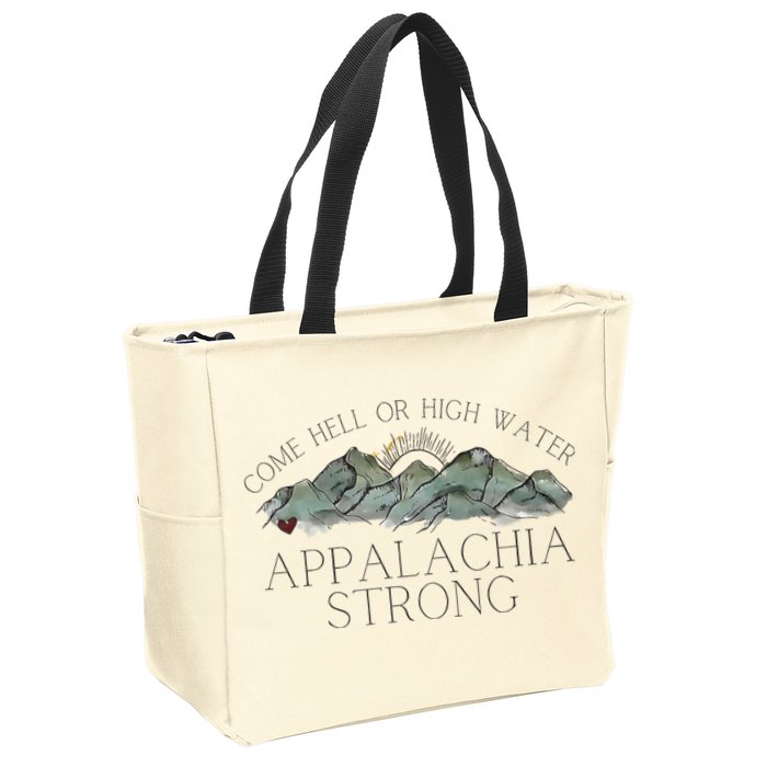 Appalachia Strong Come Hell Or High Water Mountain Nc Vn Tn Zip Tote Bag