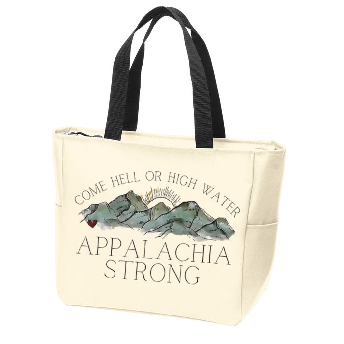 Appalachia Strong Come Hell Or High Water Mountain Nc Vn Tn Zip Tote Bag