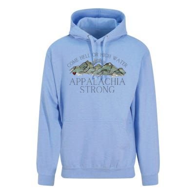 Appalachia Strong Come Hell Or High Water Mountain Nc Vn Tn Unisex Surf Hoodie