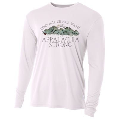 Appalachia Strong Come Hell Or High Water Mountain Nc Vn Tn Cooling Performance Long Sleeve Crew