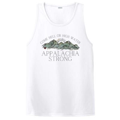 Appalachia Strong Come Hell Or High Water Mountain Nc Vn Tn PosiCharge Competitor Tank