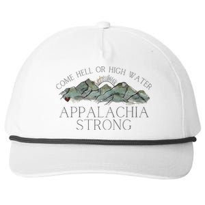 Appalachia Strong Come Hell Or High Water Mountain Nc Vn Tn Snapback Five-Panel Rope Hat