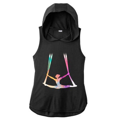 Aerial Silks Circus Yoga Cute Gift Ladies PosiCharge Tri-Blend Wicking Draft Hoodie Tank